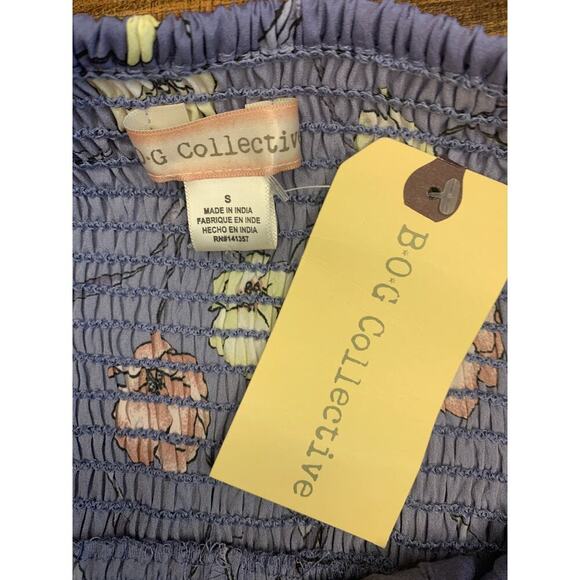B.O.G. COLLECTIVE Women’s Indigo Blue Floral Print Jumpsuit / Size: Small - Picture 3 of 14